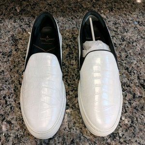 New Louis Leeman White Slip Shoes Sz 36 US 6 Women